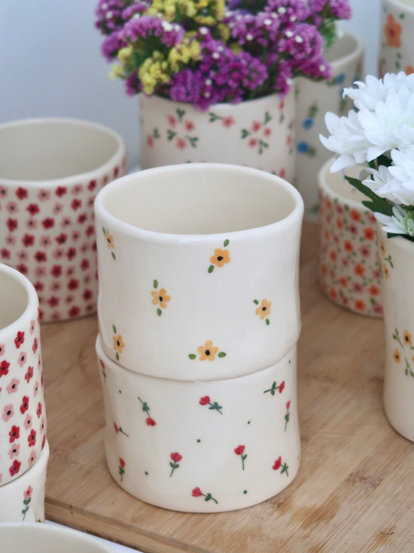 Vase with yellow flowers