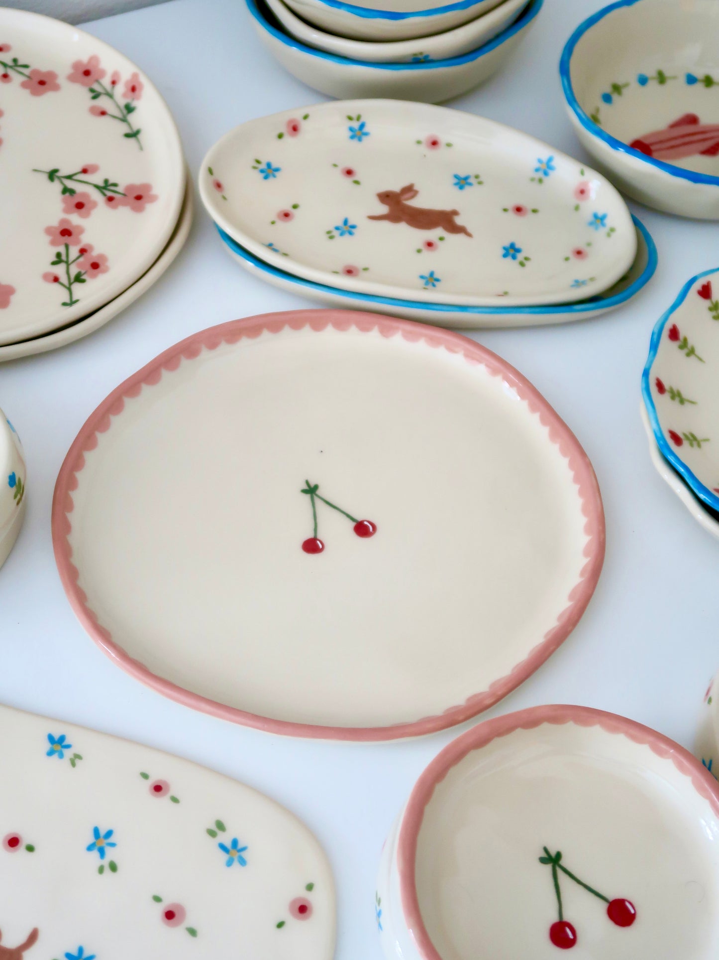 Plate with cherry