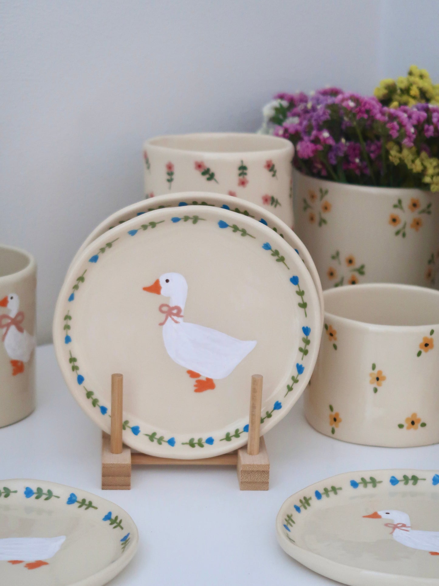 Breakfast/ dessert plate with duck
