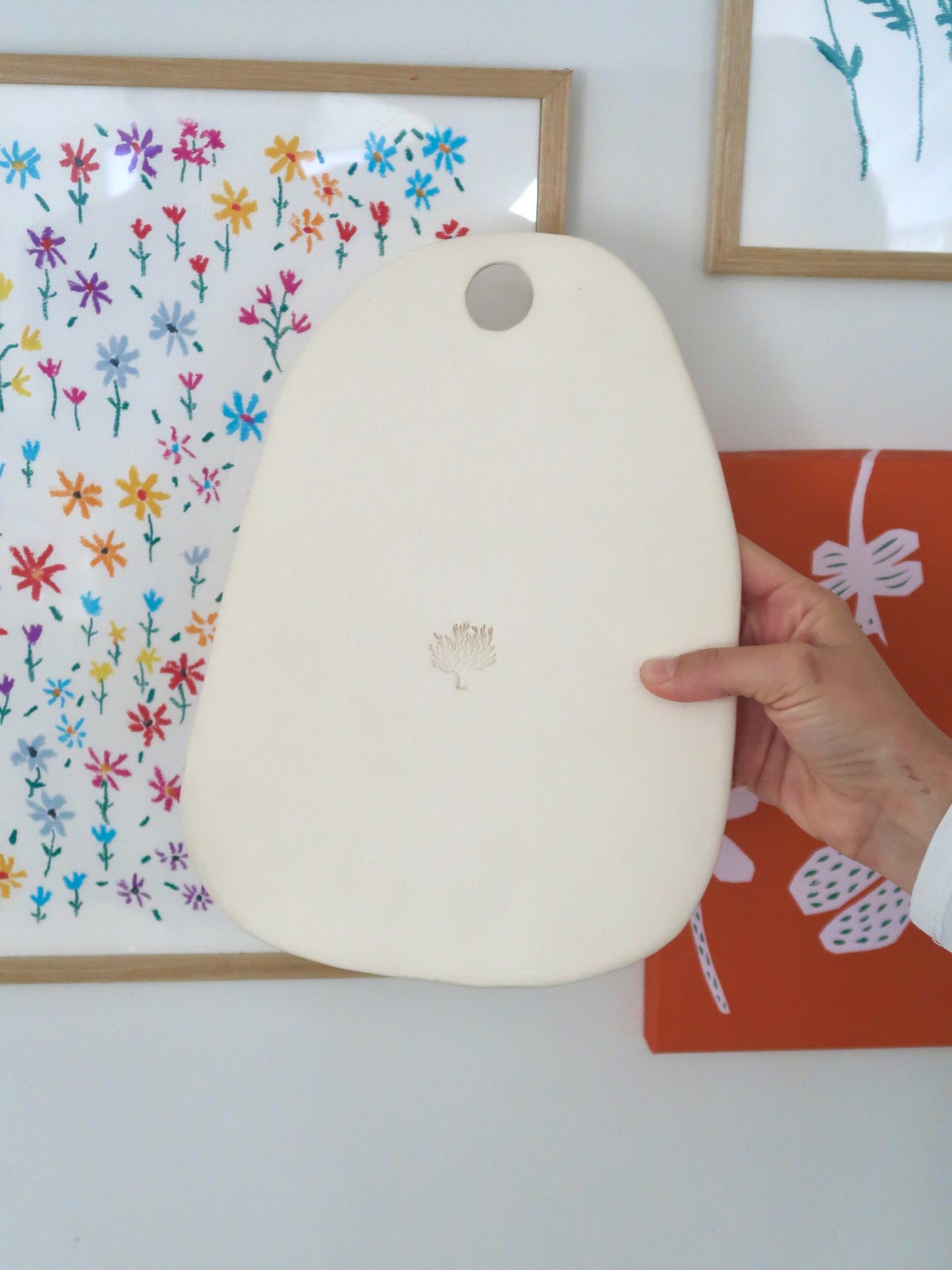 Kitchen Board with pink and red flowers