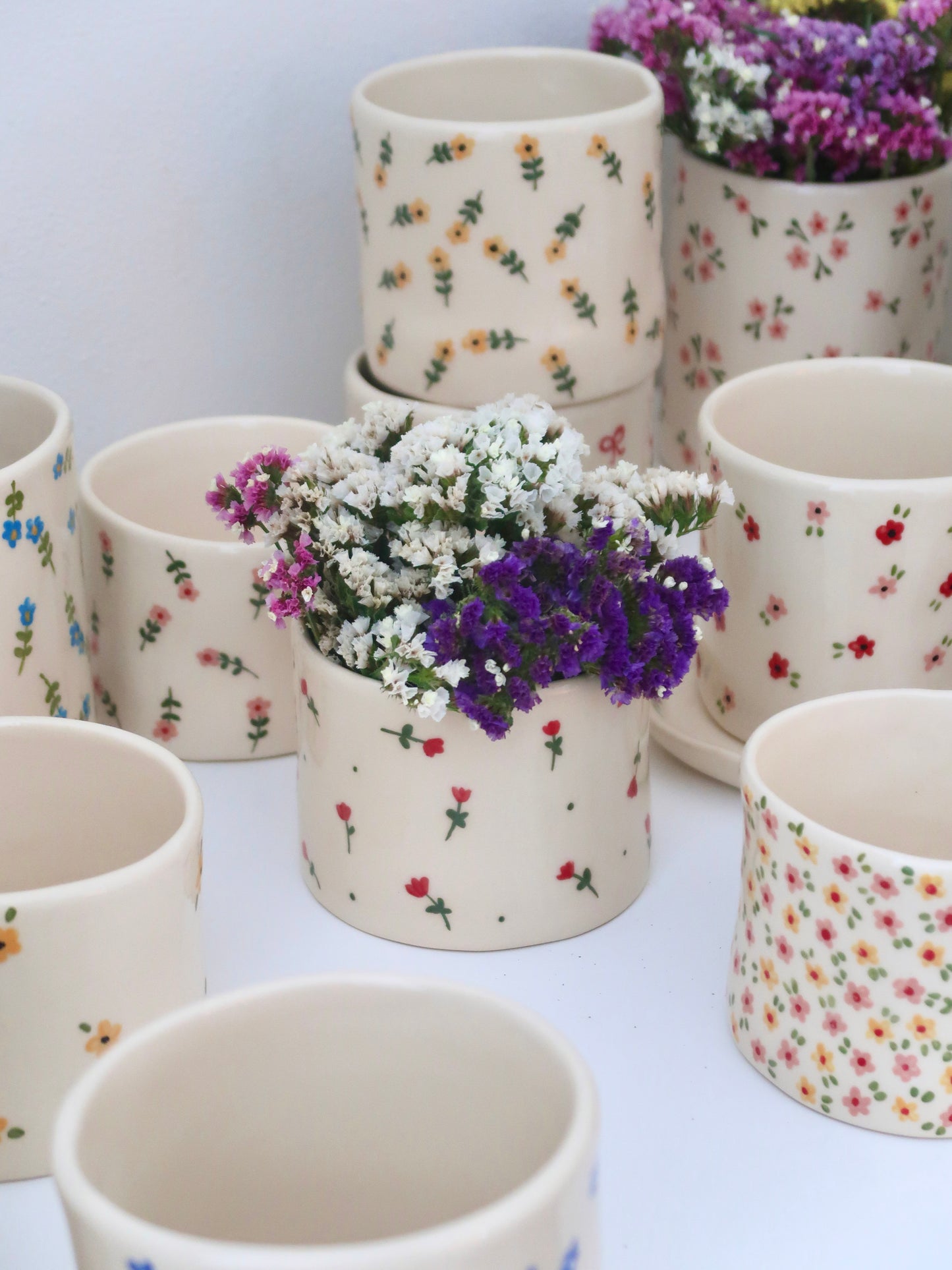Vase with red flowers