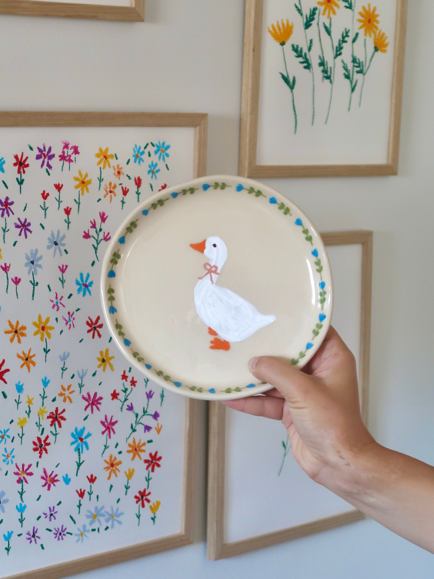Breakfast/ dessert plate with duck