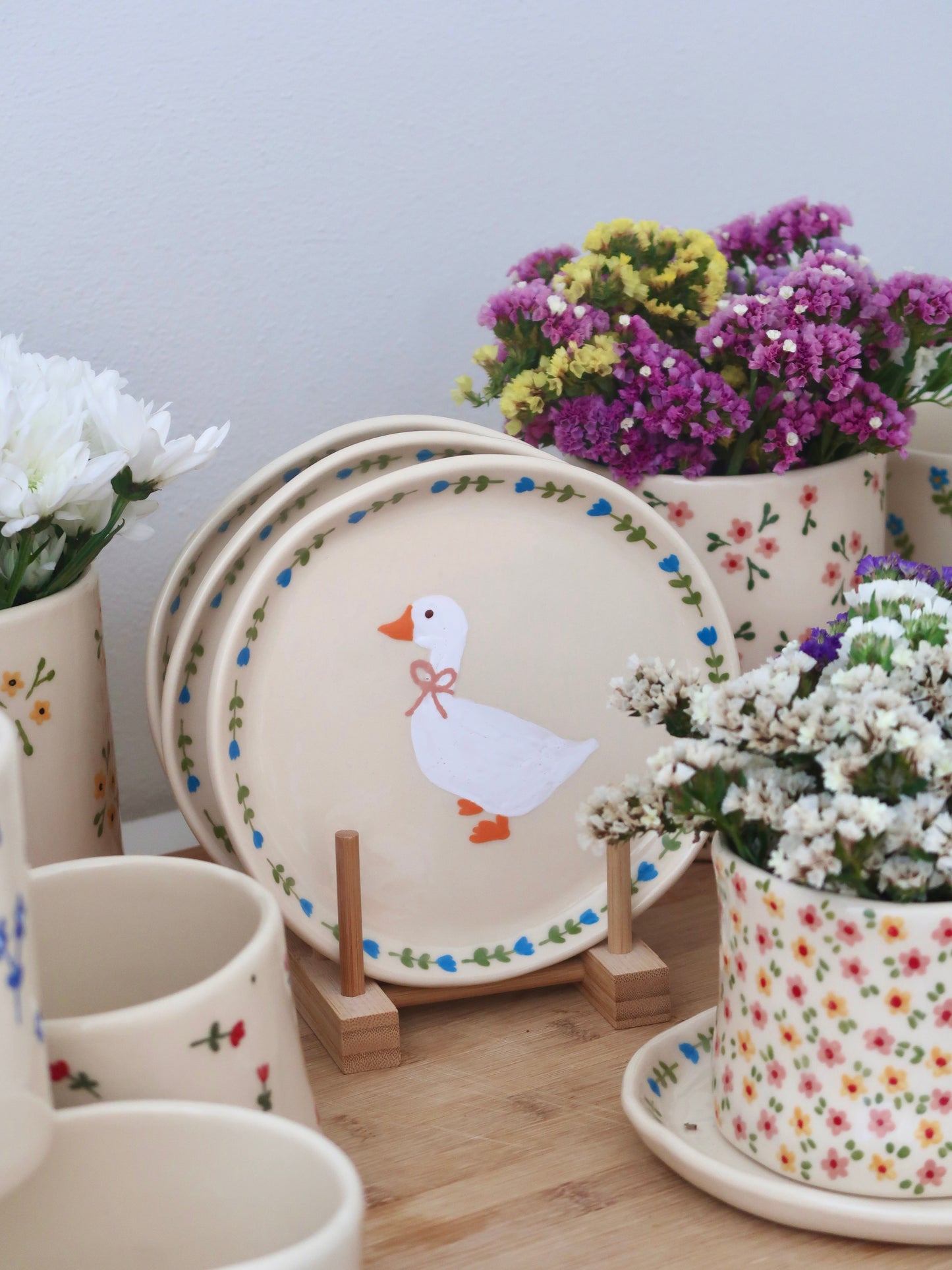 Breakfast/ dessert plate with duck