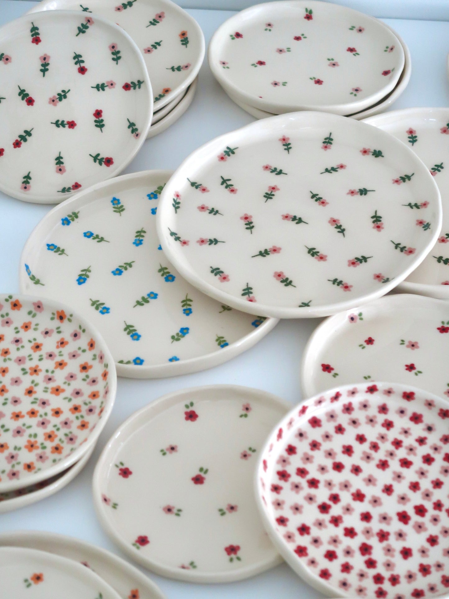 Plate with blue flowers