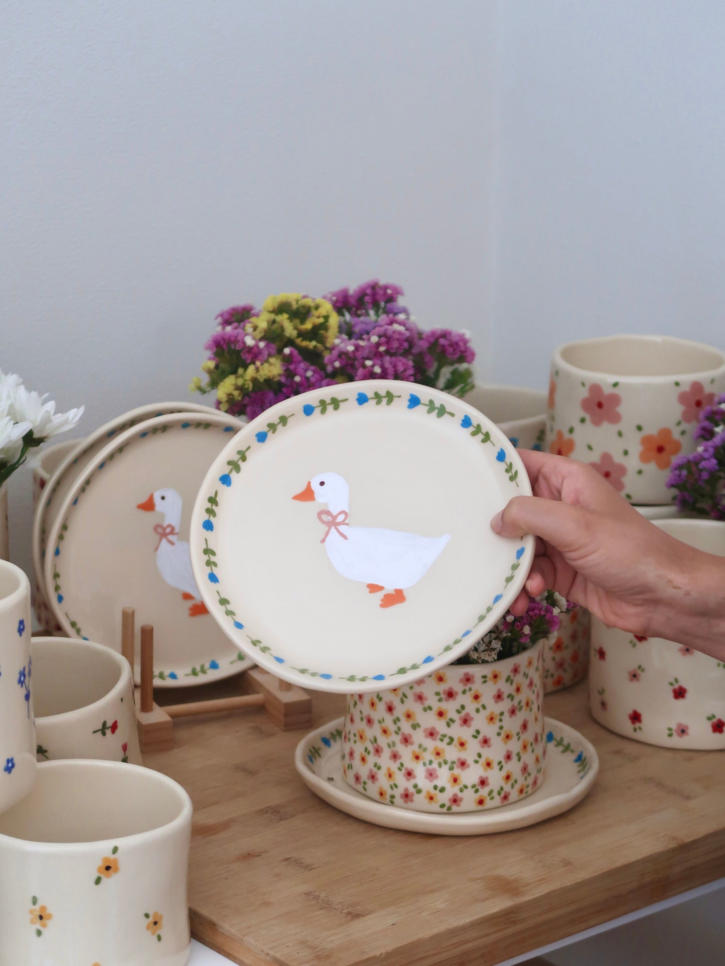 Breakfast/ dessert plate with duck