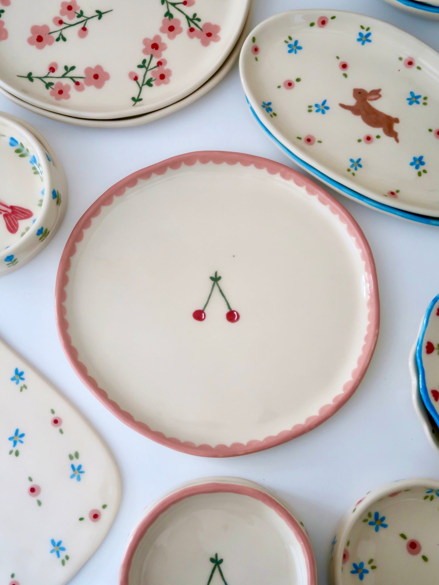 Plate with cherry