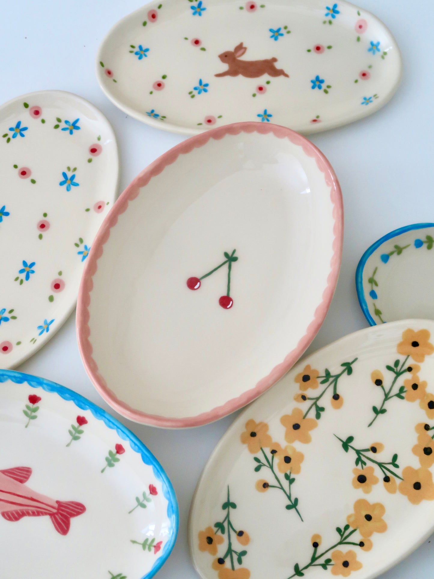 Platter with cherry