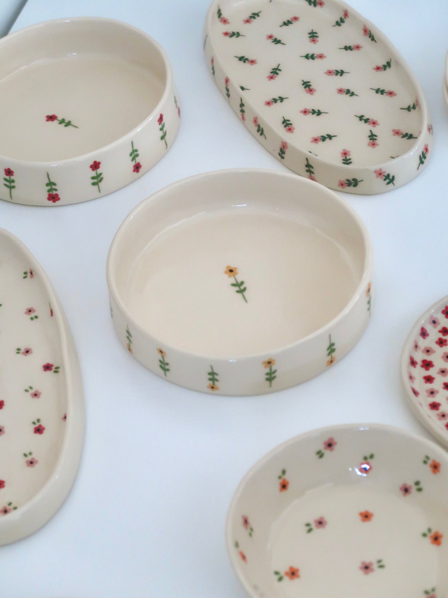 Bowl with yellow flowers - medium size