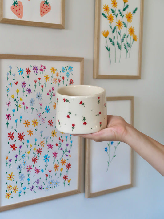 Vase with red flowers