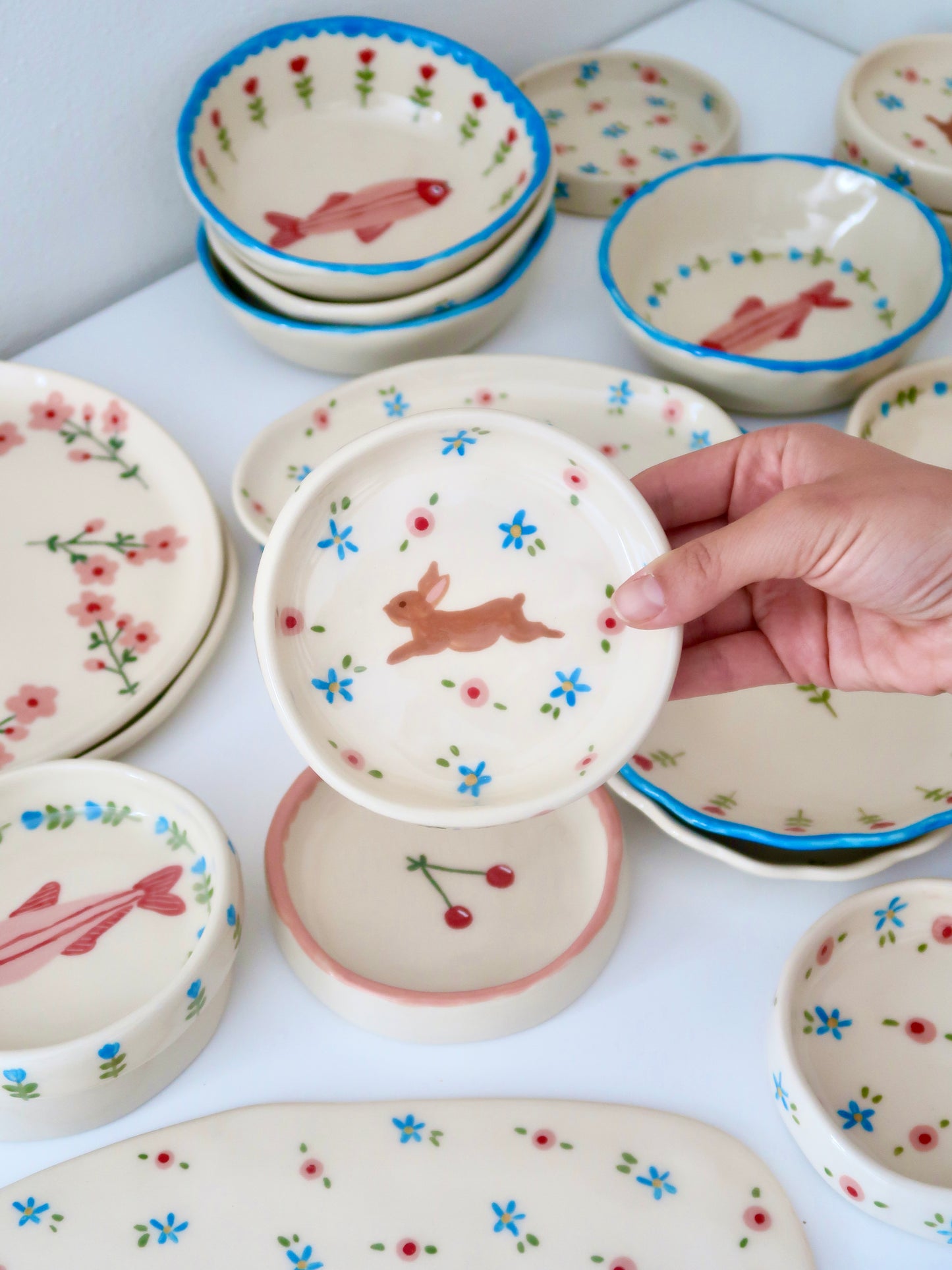 Ring dish with bunny
