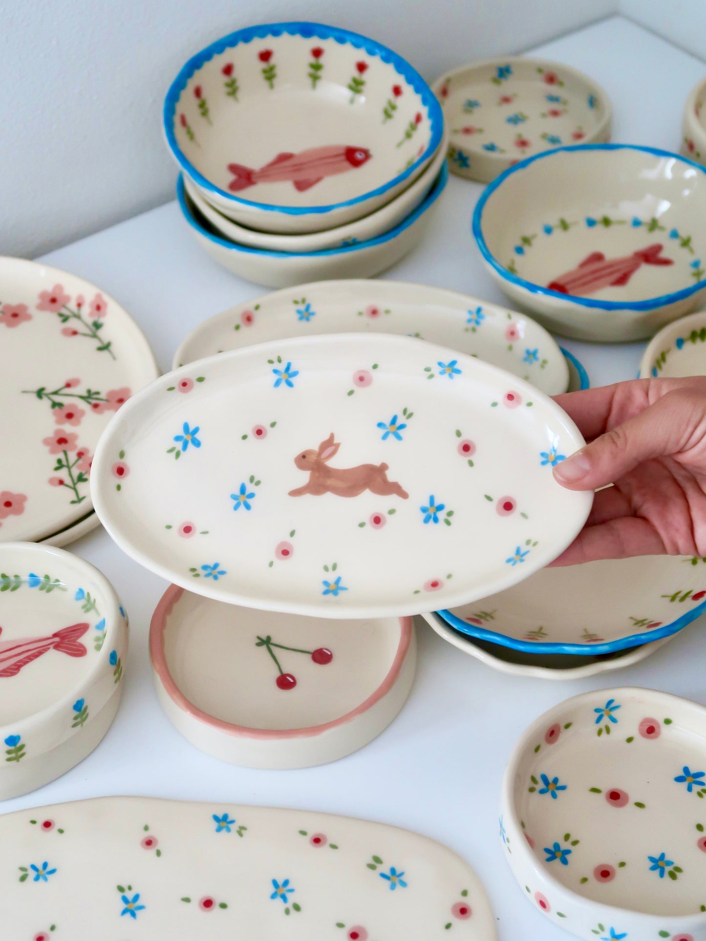 Platter with bunny