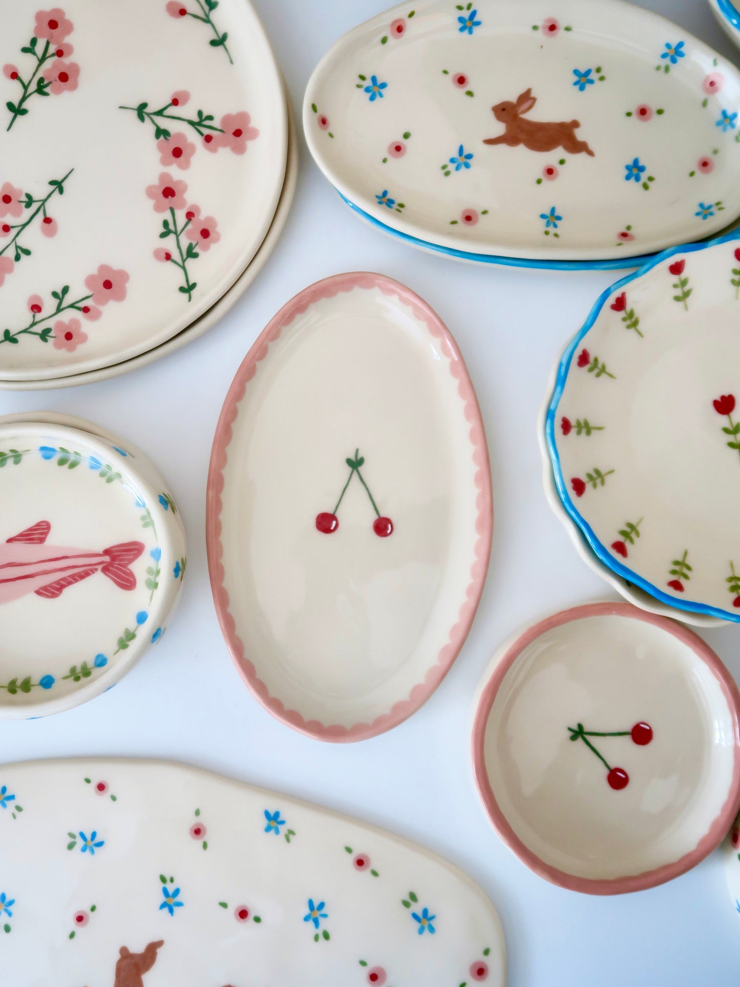 Platter with cherry