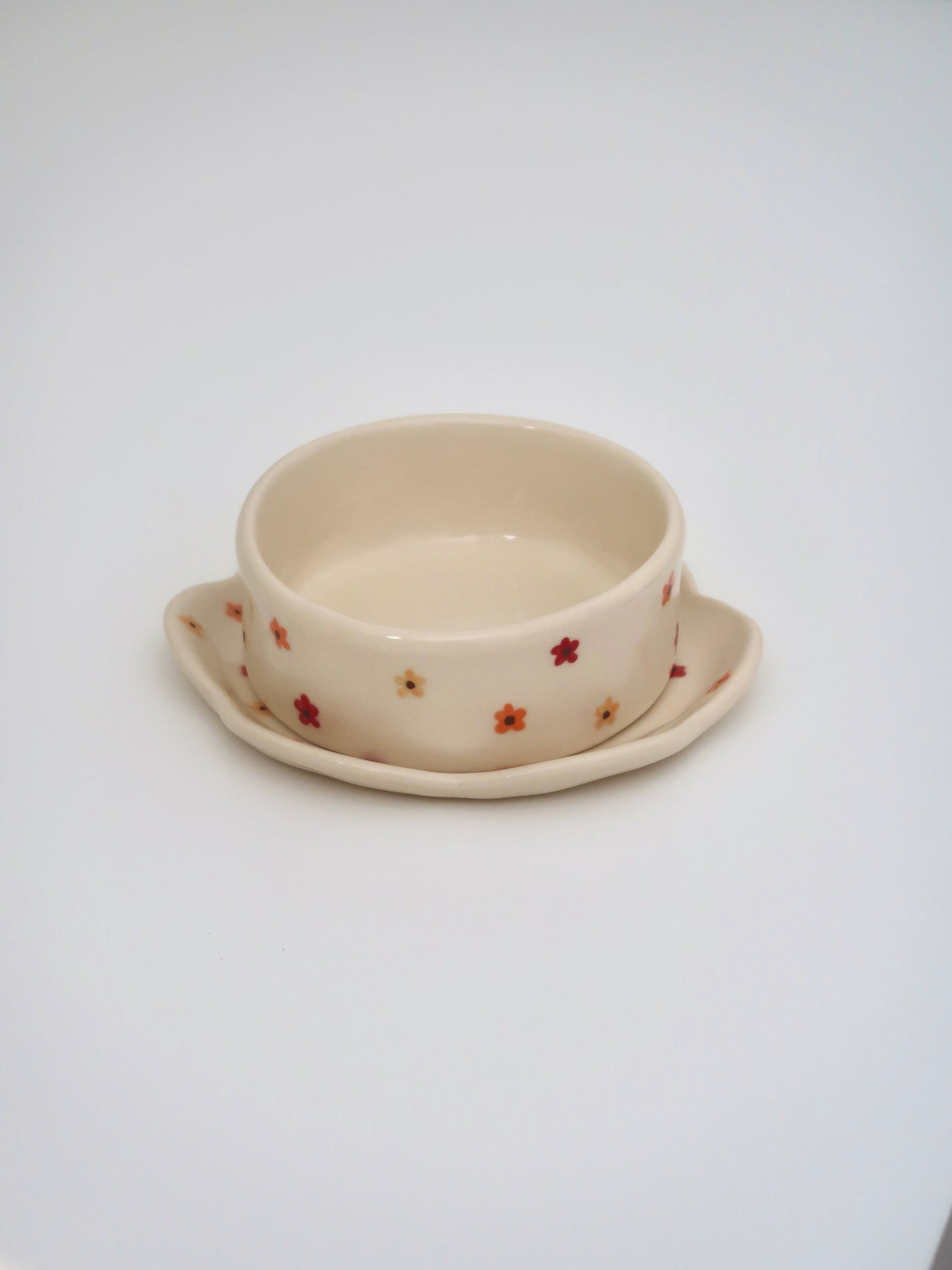 Set with autumn flowers