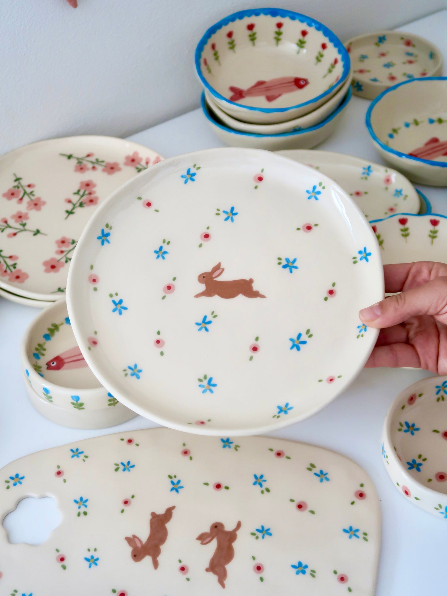 Plate with bunny