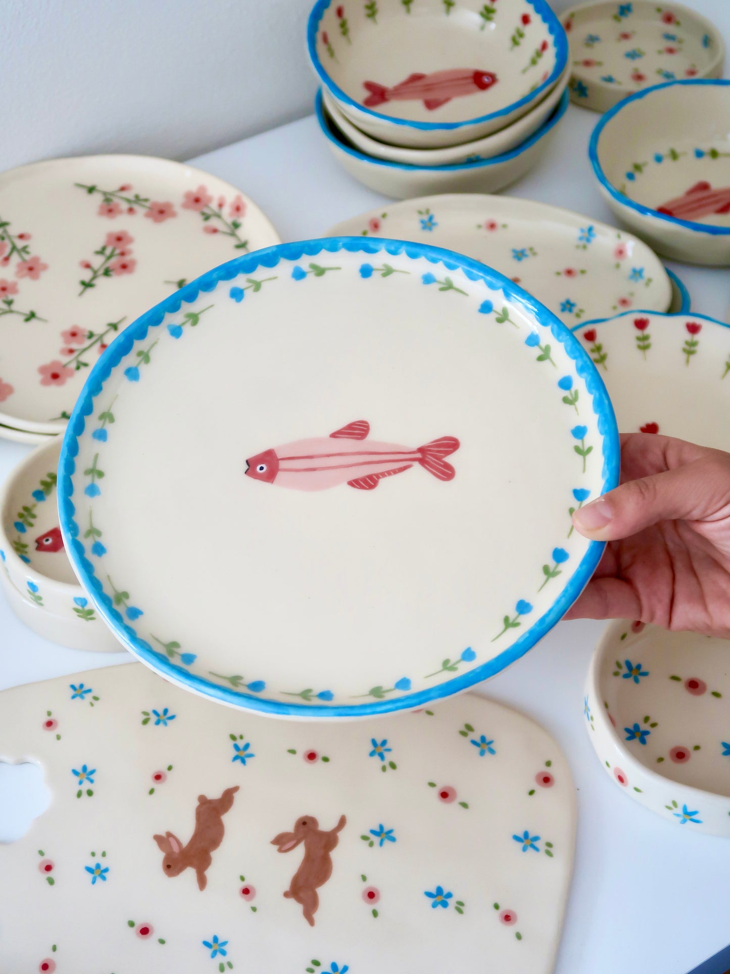 Plate with fish