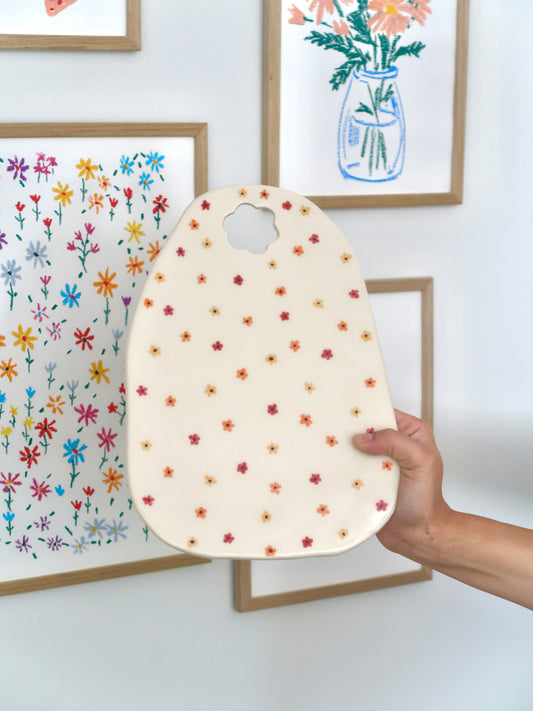 Kitchen board with autumn flowers
