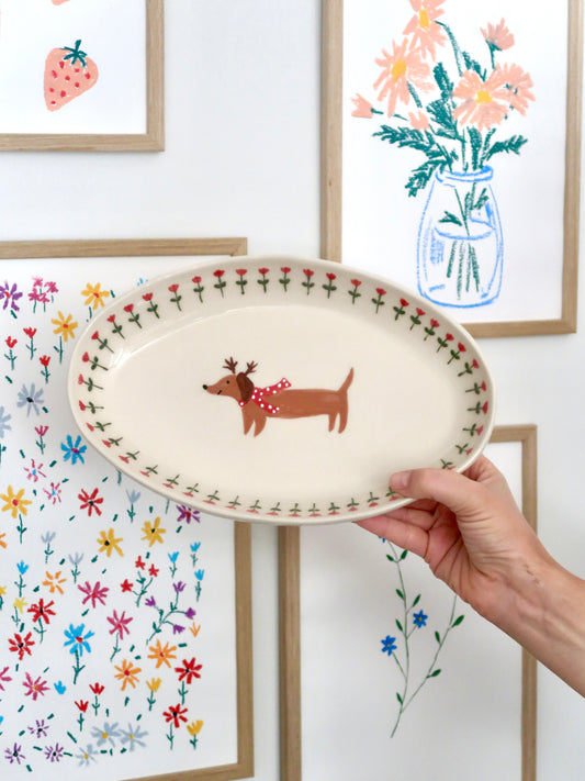 Pre-Order: Platter with dog (big)