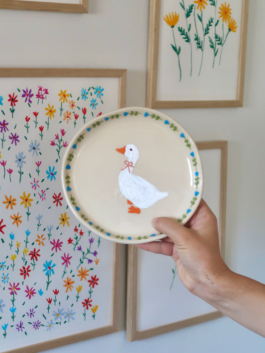 Breakfast/ dessert plate with duck