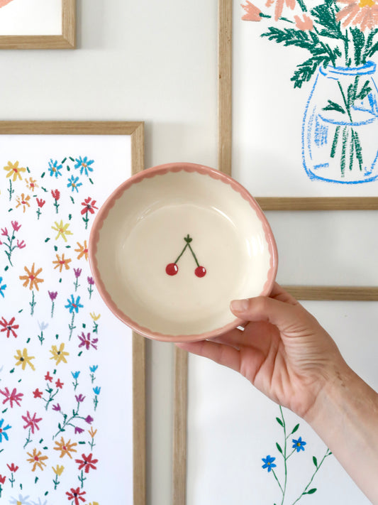 Bowl with cherry