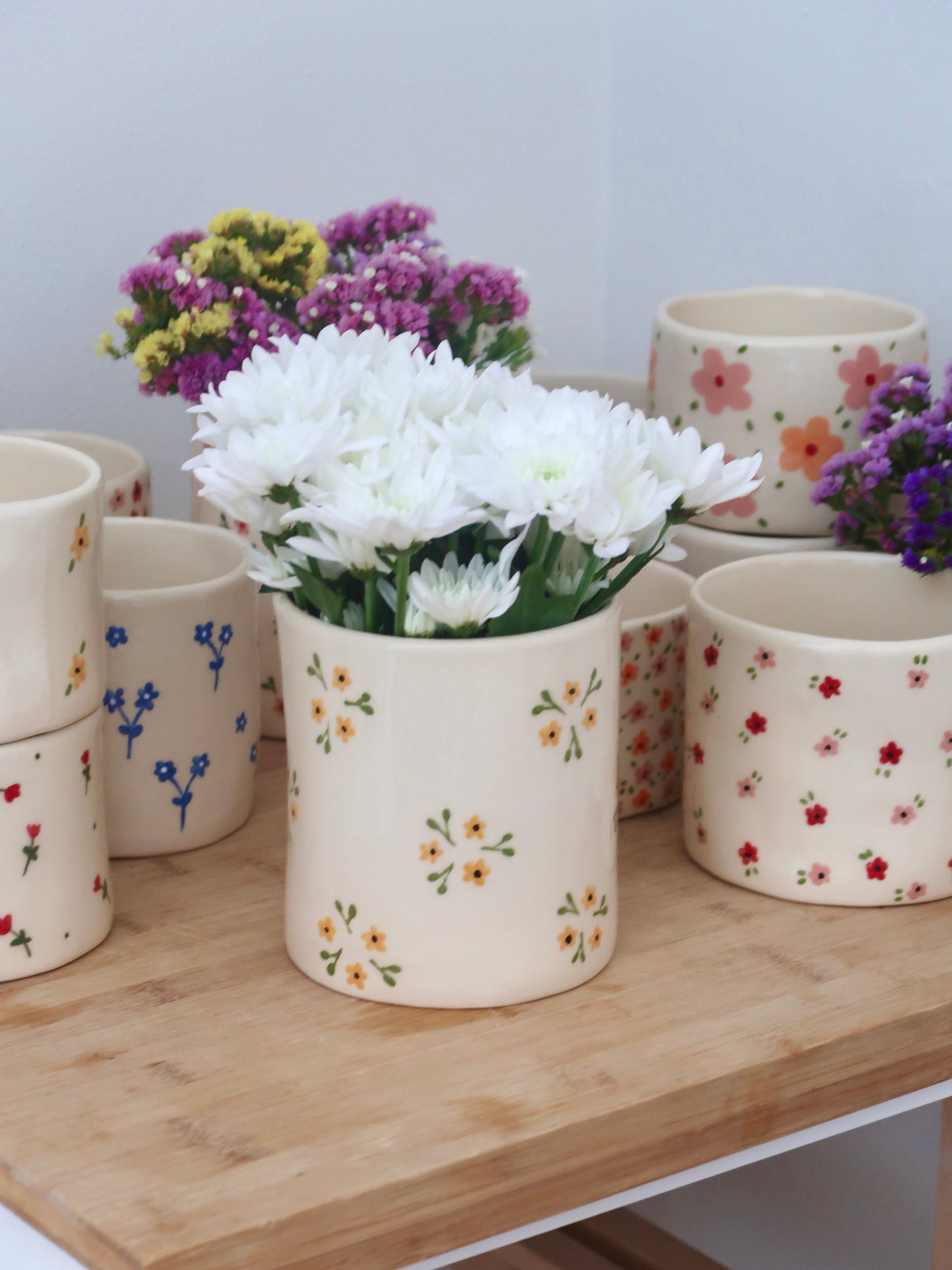 Vase with yellow flowers - big size
