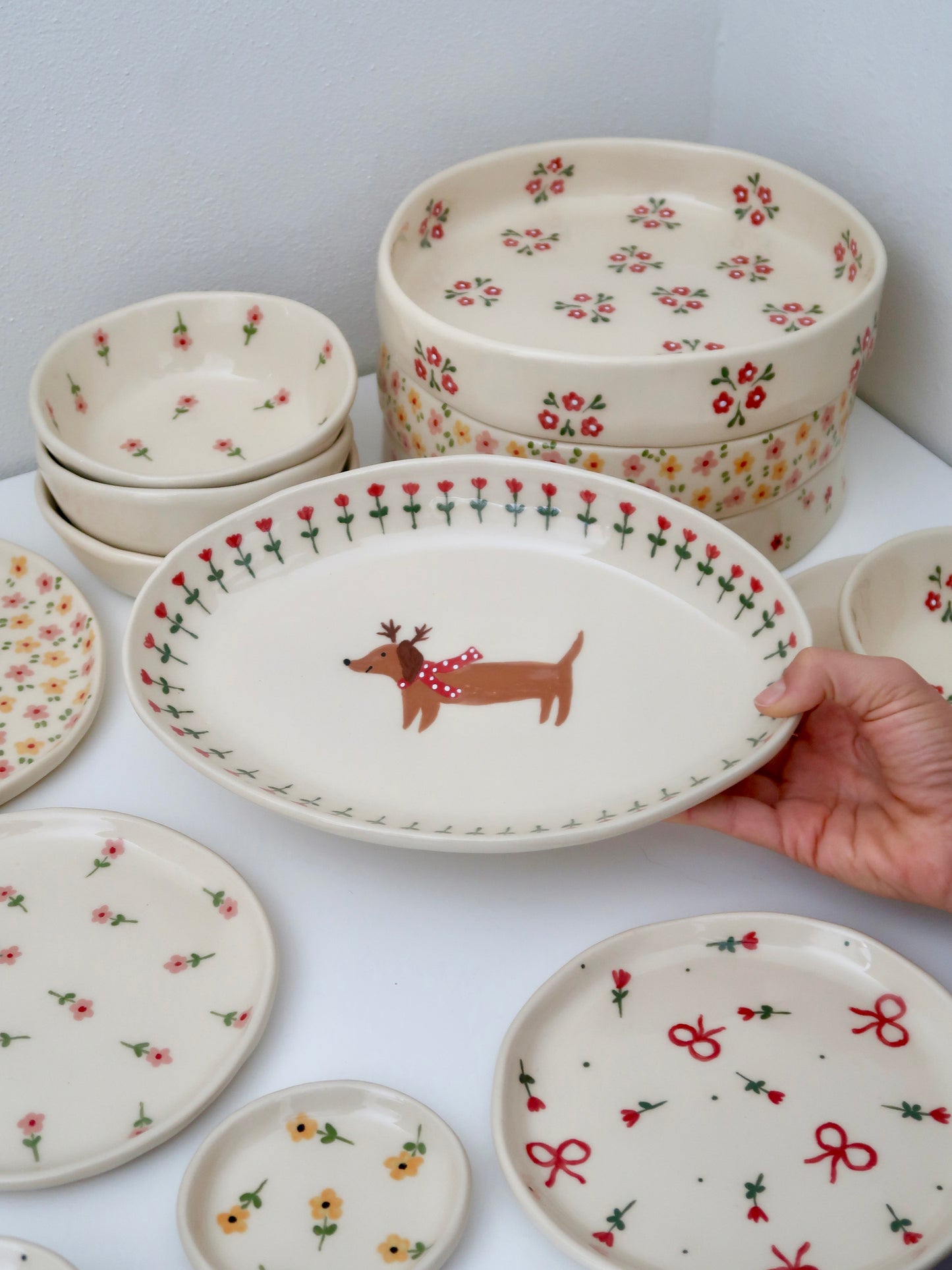 Pre-Order: Platter with dog (big)