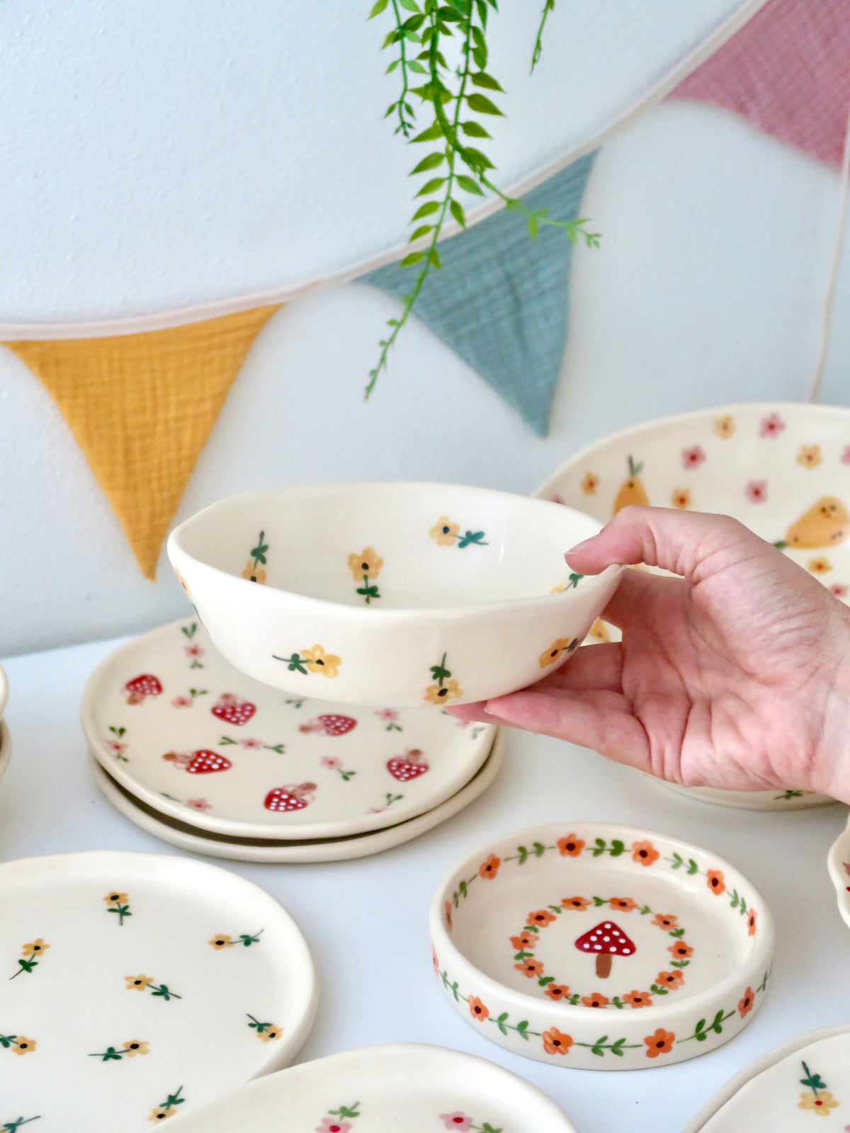 Bowl with yellow flowers