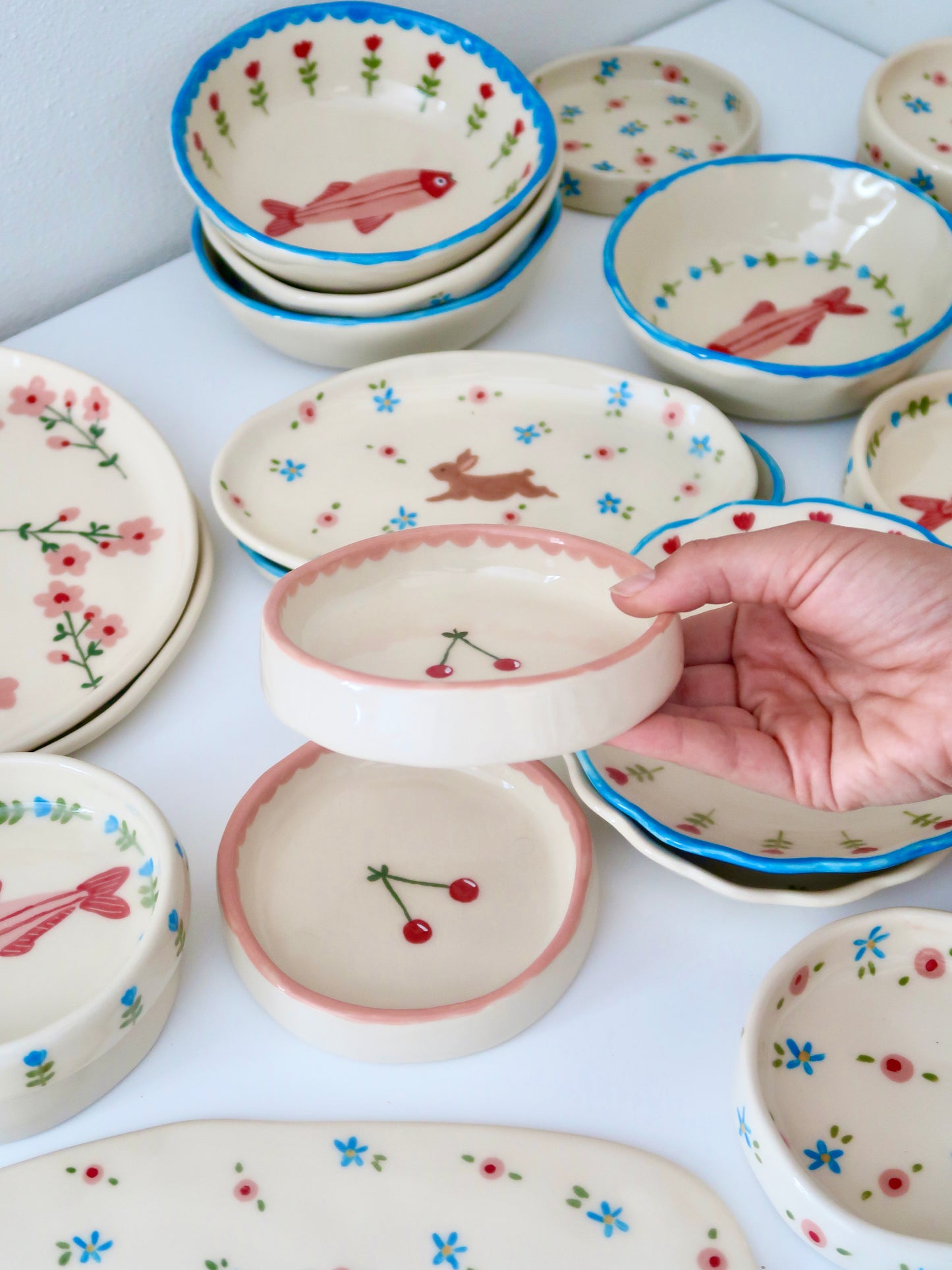 Ring dish with cherry